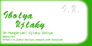 ibolya ujlaky business card